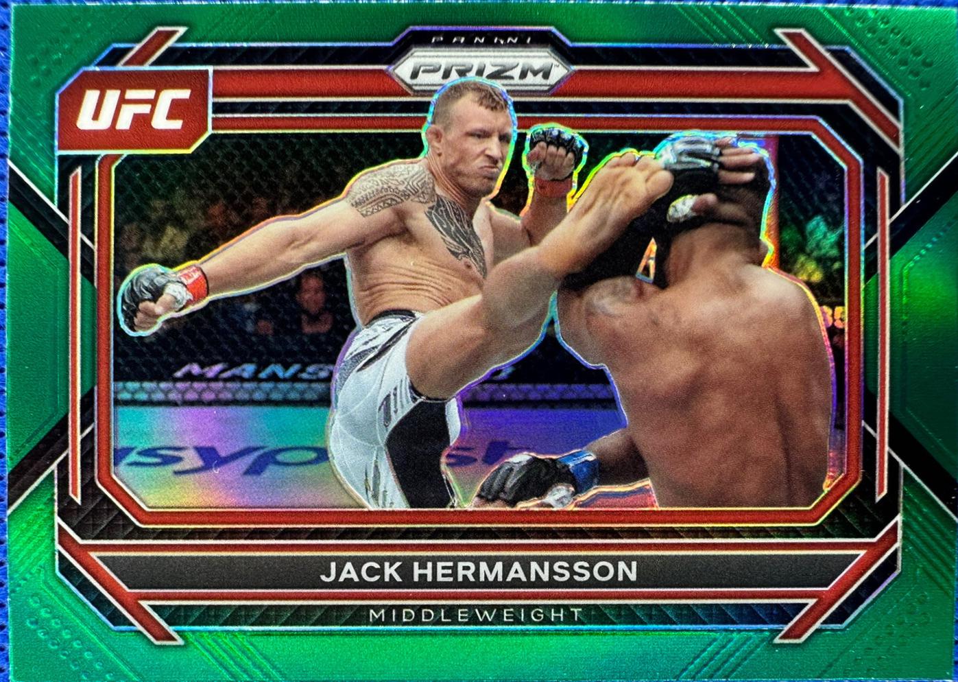 Jack Hermansson 2023 Panini Prizm UFC Base #92 Green