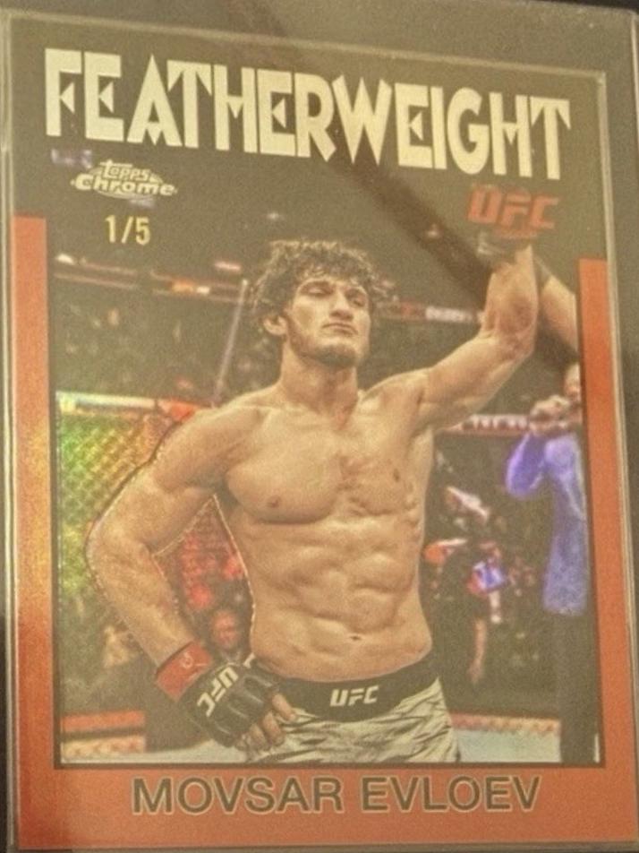 Movsar Evloev 2026 Topps Chrome UFC 1986 Topps #86-17 Red Refractor