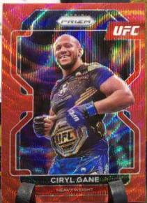 Ciryl Gane 2022 Panini Prizm UFC Base #101 Ruby Wave