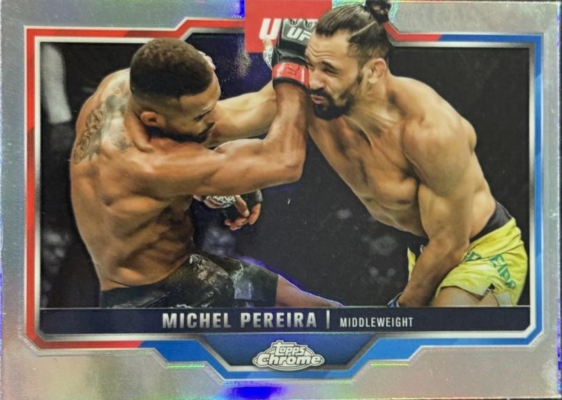 Michel Pereira 2025 Topps Chrome UFC Base #160 Refractor