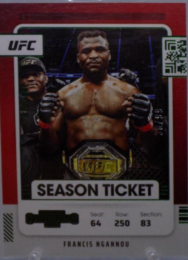 Francis Ngannou 2022 Panini Chronicles UFC Base Contenders Season Ticket #104 Green
