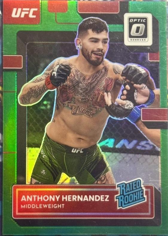 Anthony Hernandez 2023 Panini Donruss Optic UFC Base #110 Green