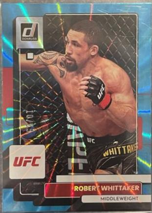 Robert Whittaker 2023 Panini Donruss UFC Base #187 Teal Laser
