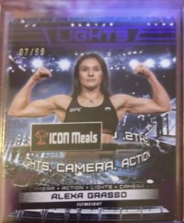 Alexa Grasso 2024 Topps Knockout UFC Lights (Lights, Camera, Action) #LTS-10 Purple