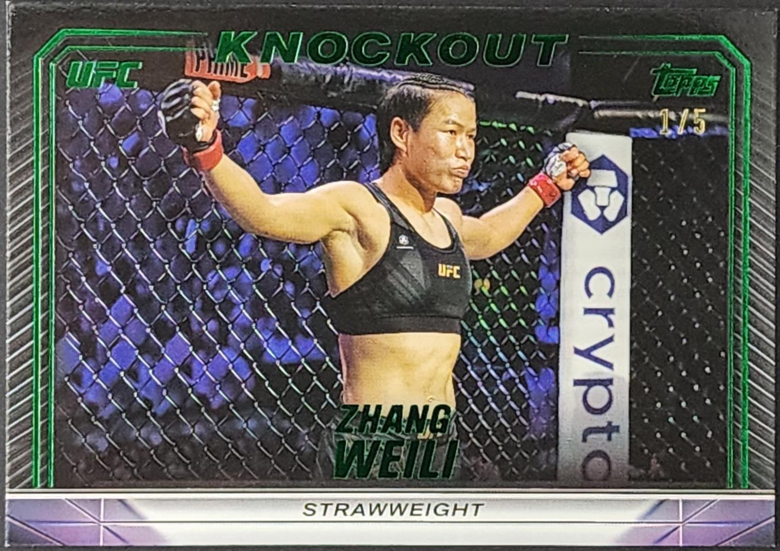 Zhang Weili 2024 Topps Knockout UFC Base #86 Emerald