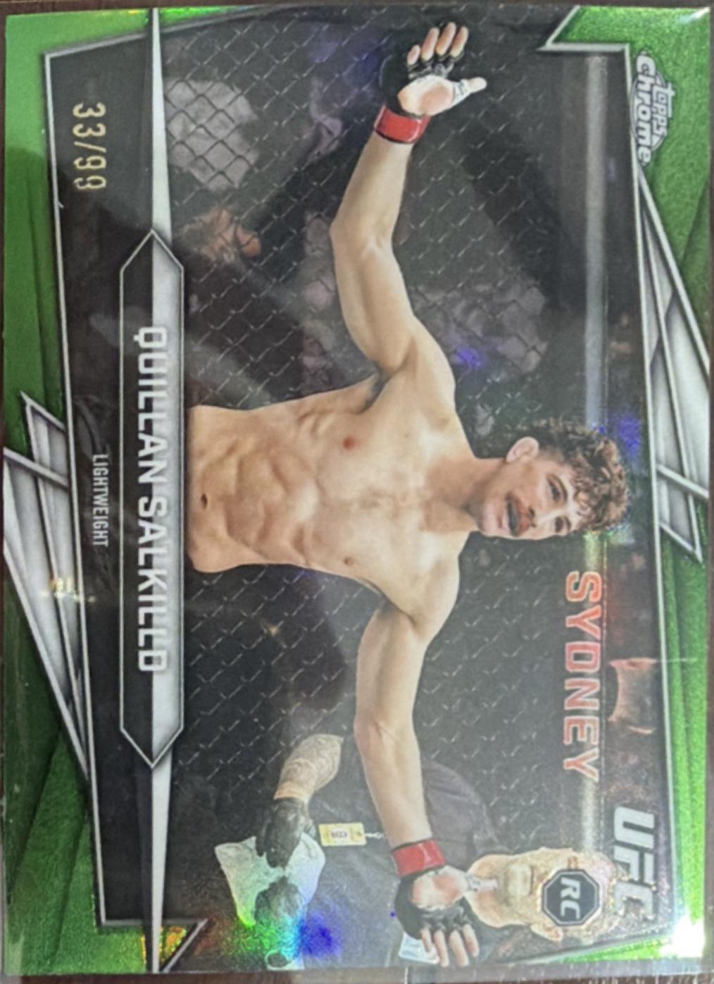 Quillan Salkilld 2026 Topps Chrome UFC Base #57 Green Refractor
