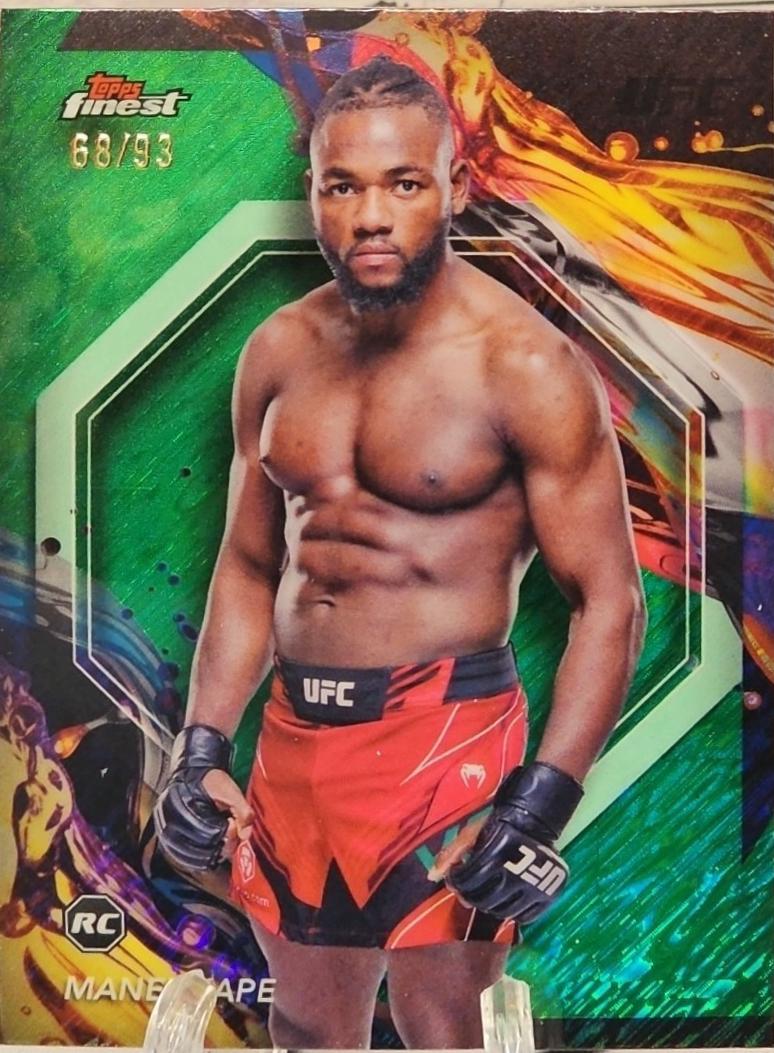 Manel Kape 2024 Topps Finest UFC Base Uncommon #165 Green Shimmer Refractor