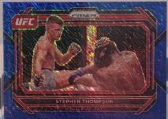 Stephen Thompson 2023 Panini Prizm UFC Base #91 Blue Shimmer