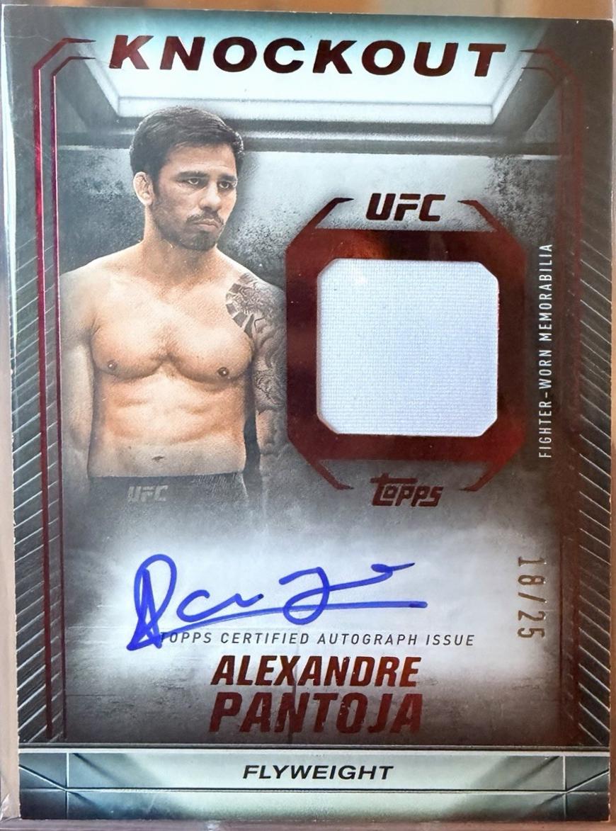 Alexandre Pantoja 2024 Topps Knockout UFC Knockout Autograph Relics #KAR-APA Red