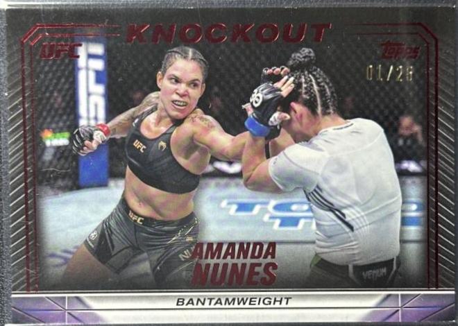 Amanda Nunes 2024 Topps Knockout UFC Base #24 Red