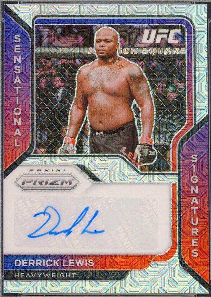 Derrick Lewis 2021 Panini Prizm UFC Sensational Signatures #2 Mojo