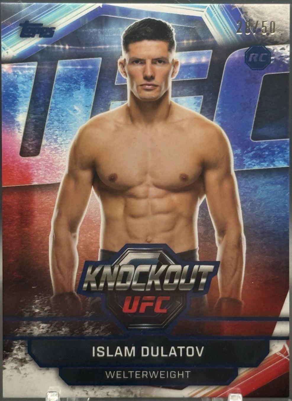 Islam Dulatov 2026 Topps Knockout UFC Base #97 Blue