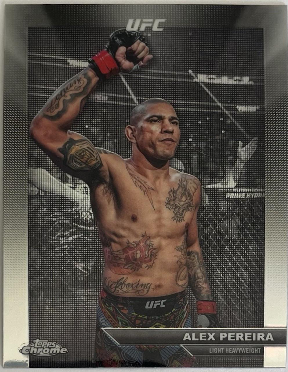 Alex Pereira 2026 Topps Chrome UFC Manifesting Moments #MM-9 Refractor