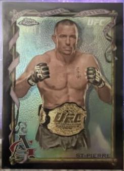 Georges St-Pierre 2024 Topps Chrome UFC Allen & Ginter #AAG-17 Black Refractor