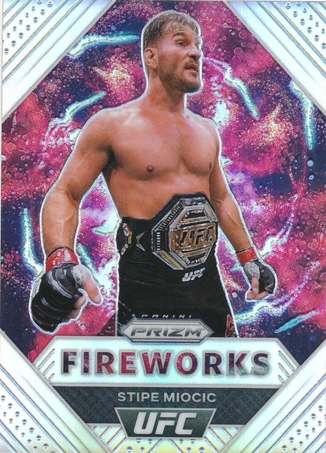 Stipe Miocic 2021 Panini Prizm UFC Fireworks #2 Silver