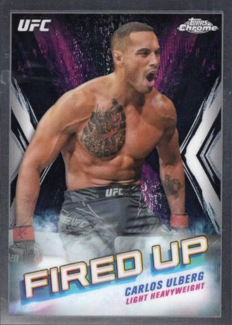 Carlos Ulberg 2024 Topps Chrome UFC Fired Up #FDP-10 Refractor