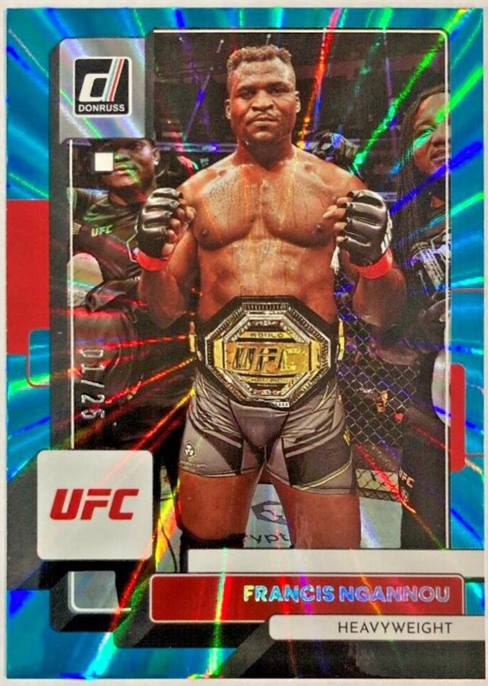 Francis Ngannou 2023 Panini Donruss UFC Base #190 Teal Laser
