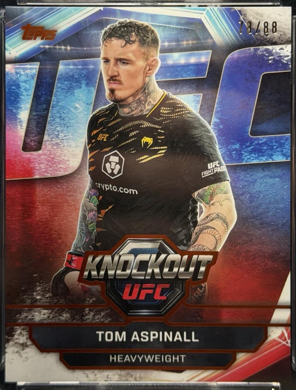 Tom Aspinall 2026 Topps Knockout UFC Base #35 Orange