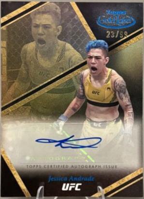 Jessica Andrade 2024 Topps Gold Label UFC Auric Autographs #AUA-JAE Blue