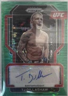 TJ Dillashaw 2022 Panini Prizm UFC Signatures #22 Green Pulsar