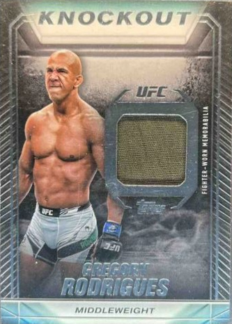 Gregory Rodrigues 2024 Topps Knockout UFC Knockout Relics #KR-GR Gold