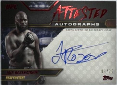 Jairzinho Rozenstruik 2024 Topps Knockout UFC Attested Autographs #ATT-JRK Red