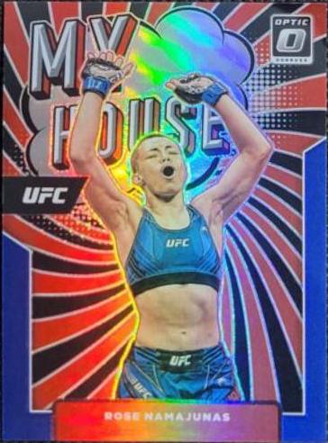 Rose Namajunas 2022 Panini Donruss Optic UFC My House #5 Blue