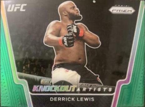 Derrick Lewis 2021 Panini Prizm UFC Knockout Artists #3 Green