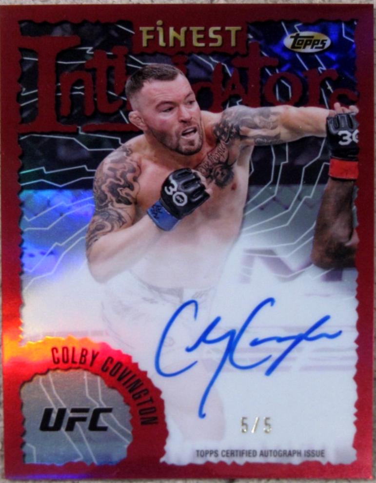 Colby Covington 2024 Topps Finest UFC Intimidators Autographs #IA-CCO Red Refractor