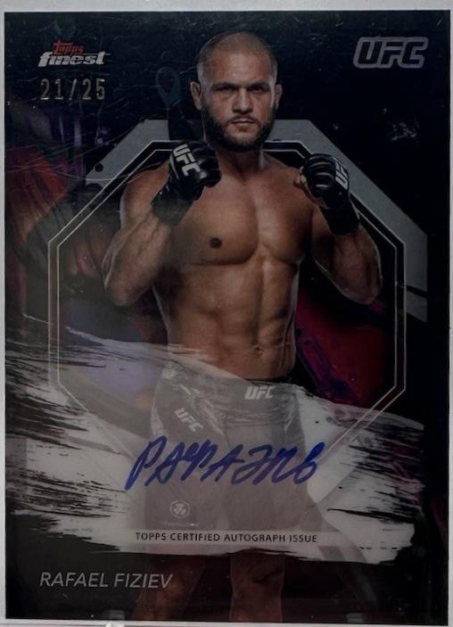 Rafael Fiziev 2024 Topps Finest UFC Finest Autographs #FA-RFV Red Black Vapor Refractor