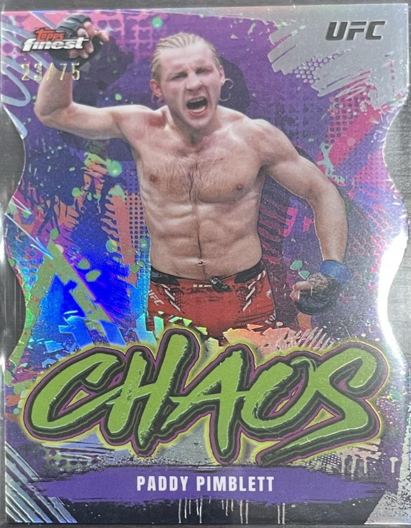 Paddy Pimblett 2024 Topps Finest UFC Chaos #CHA-2 Die-Cut Refractor