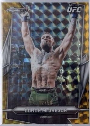 Conor McGregor 2026 Topps Chrome UFC Base #5 Gold Geometric Refractor