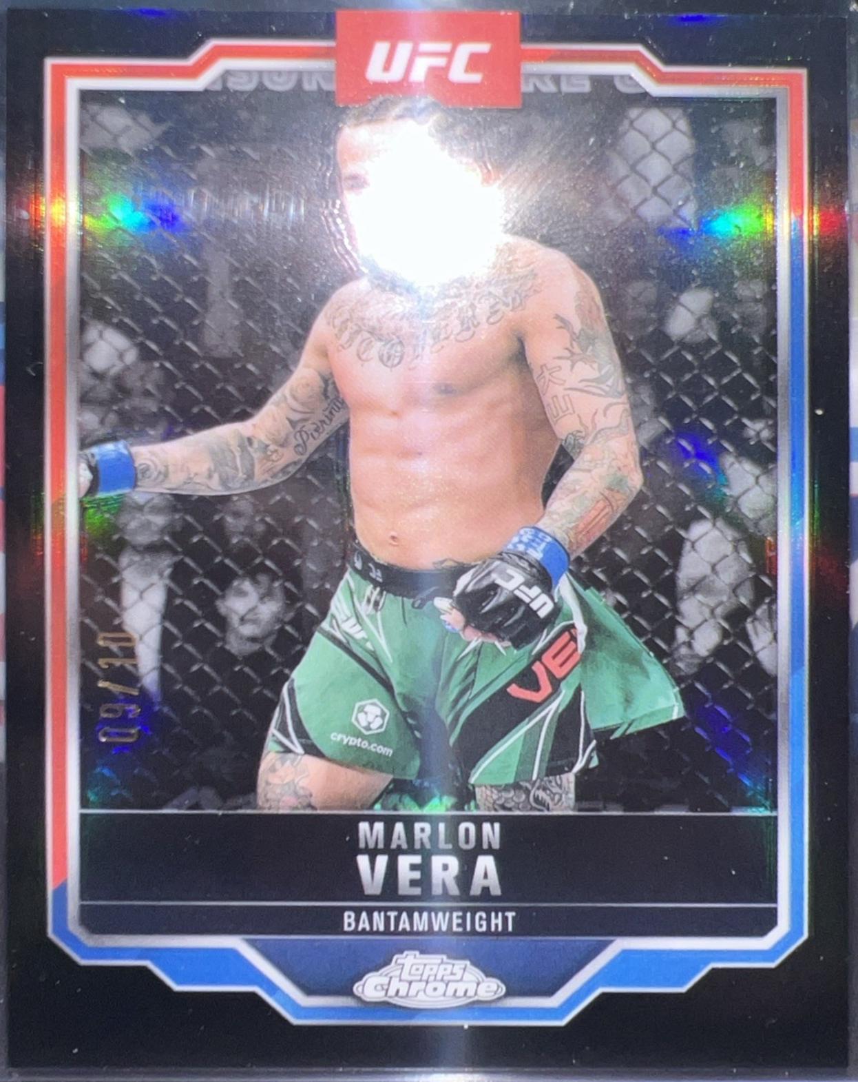 Marlon Vera 2025 Topps Chrome UFC Base #151 Black Refractor