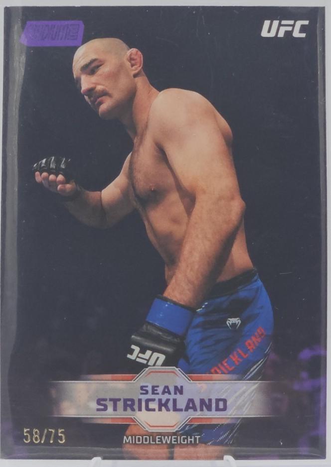 Sean Strickland 2026 Topps Stadium Club UFC Base #46 Blue