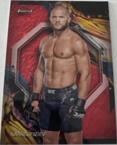 Rafael Fiziev 2024 Topps Finest UFC Base Uncommon #156 Red Shimmer Refractor