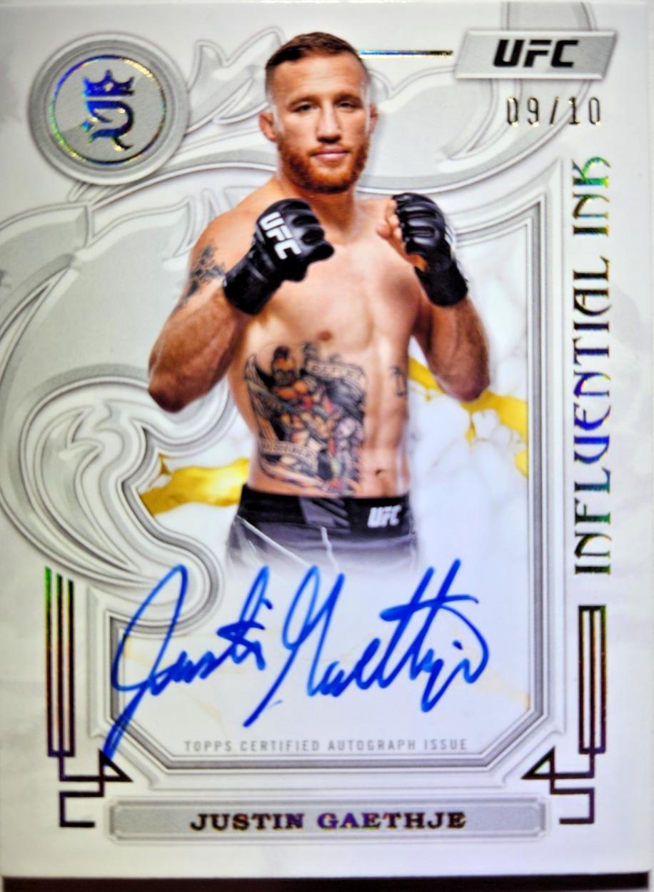 Justin Gaethje 2024 Topps Royalty UFC Influential Ink #IIA-JGE Platinum