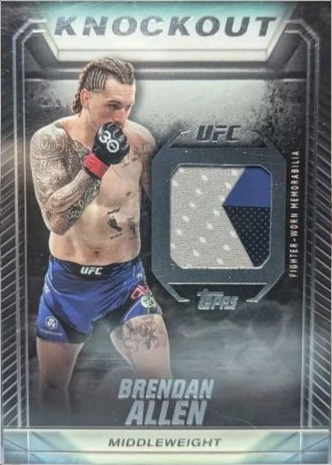Brendan Allen 2024 Topps Knockout UFC Knockout Relics #KR-BA Platinum