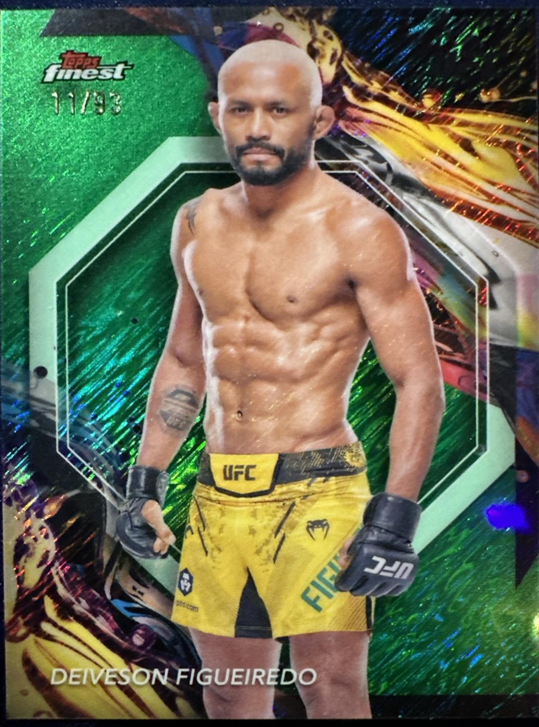 Deiveson Figueiredo 2024 Topps Finest UFC Base Uncommon #198 Green Shimmer Refractor