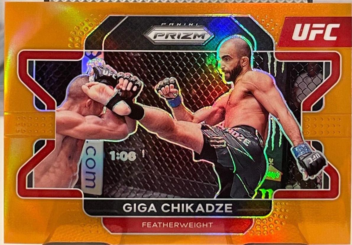 Giga Chikadze 2022 Panini Prizm UFC Base #71 Orange
