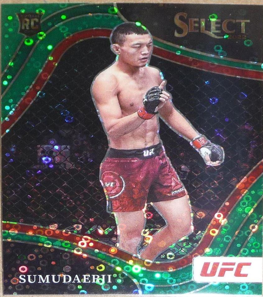 Su Mudaerji 2022 Panini Select UFC Octagonside #206 Green Disco