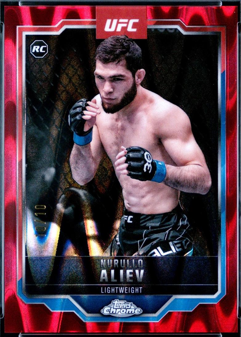 Nurullo Aliev 2025 Topps Chrome Sapphire UFC Base Sapphire #105 Red Sapphire