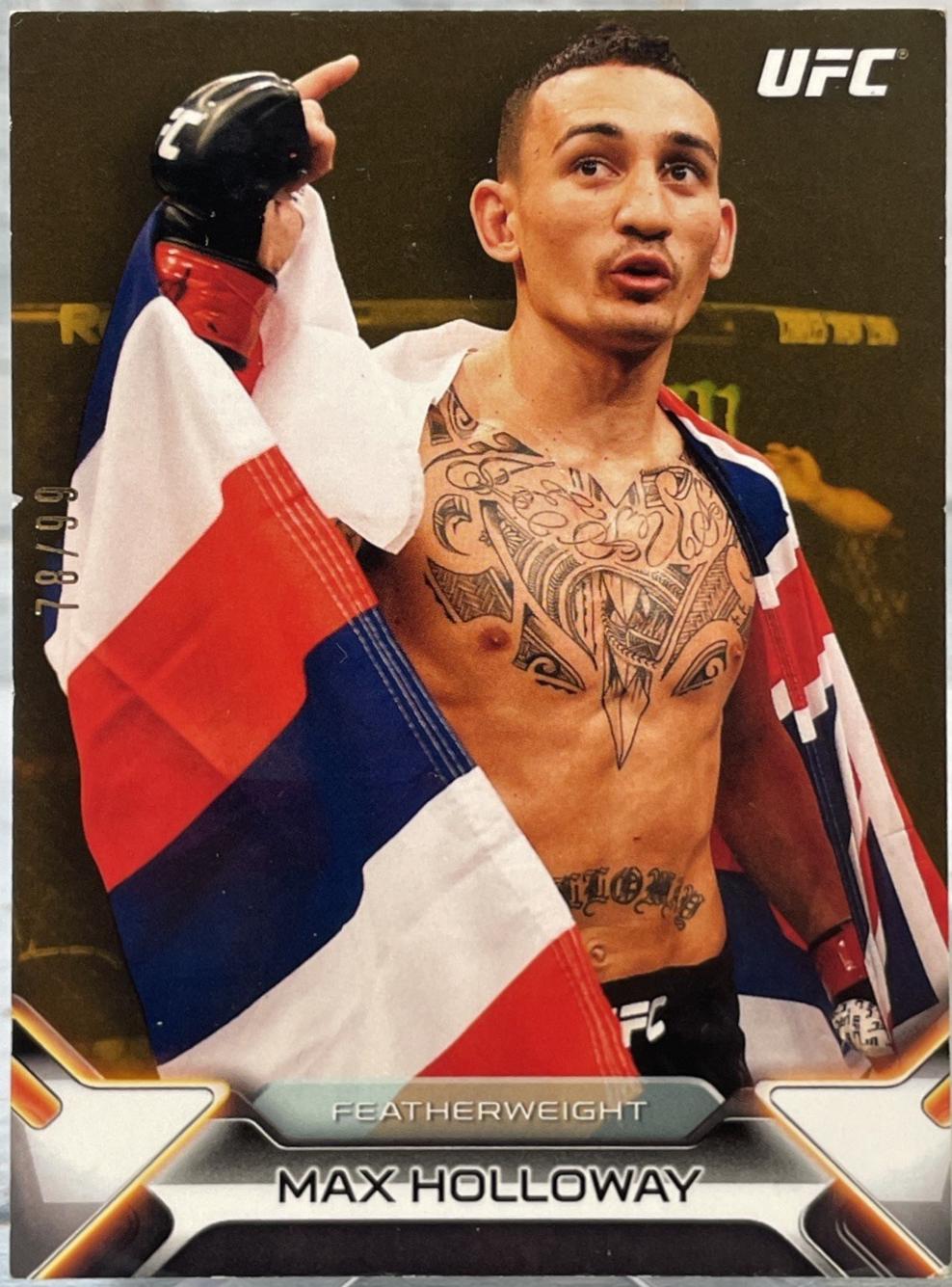 Max Holloway 2016 Topps UFC Knockout Base #28 Gold