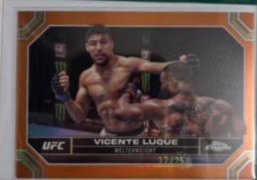Vicente Luque 2024 Topps Chrome UFC Base #192 Orange Refractor