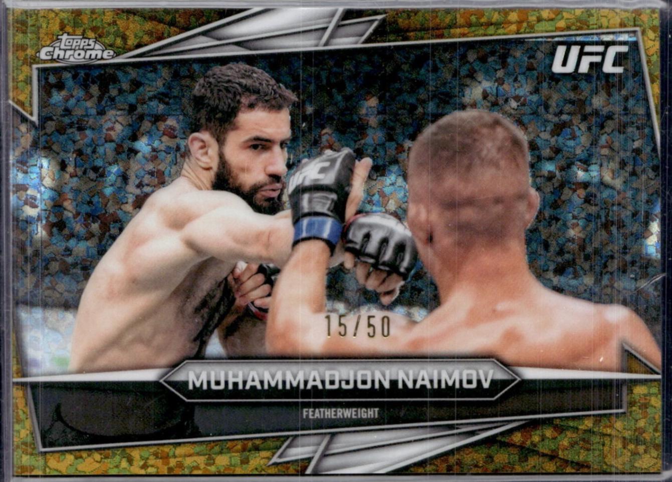 Muhammadjon Naimov 2026 Topps Chrome UFC Base #51 Gold Mini Diamonds Refractor