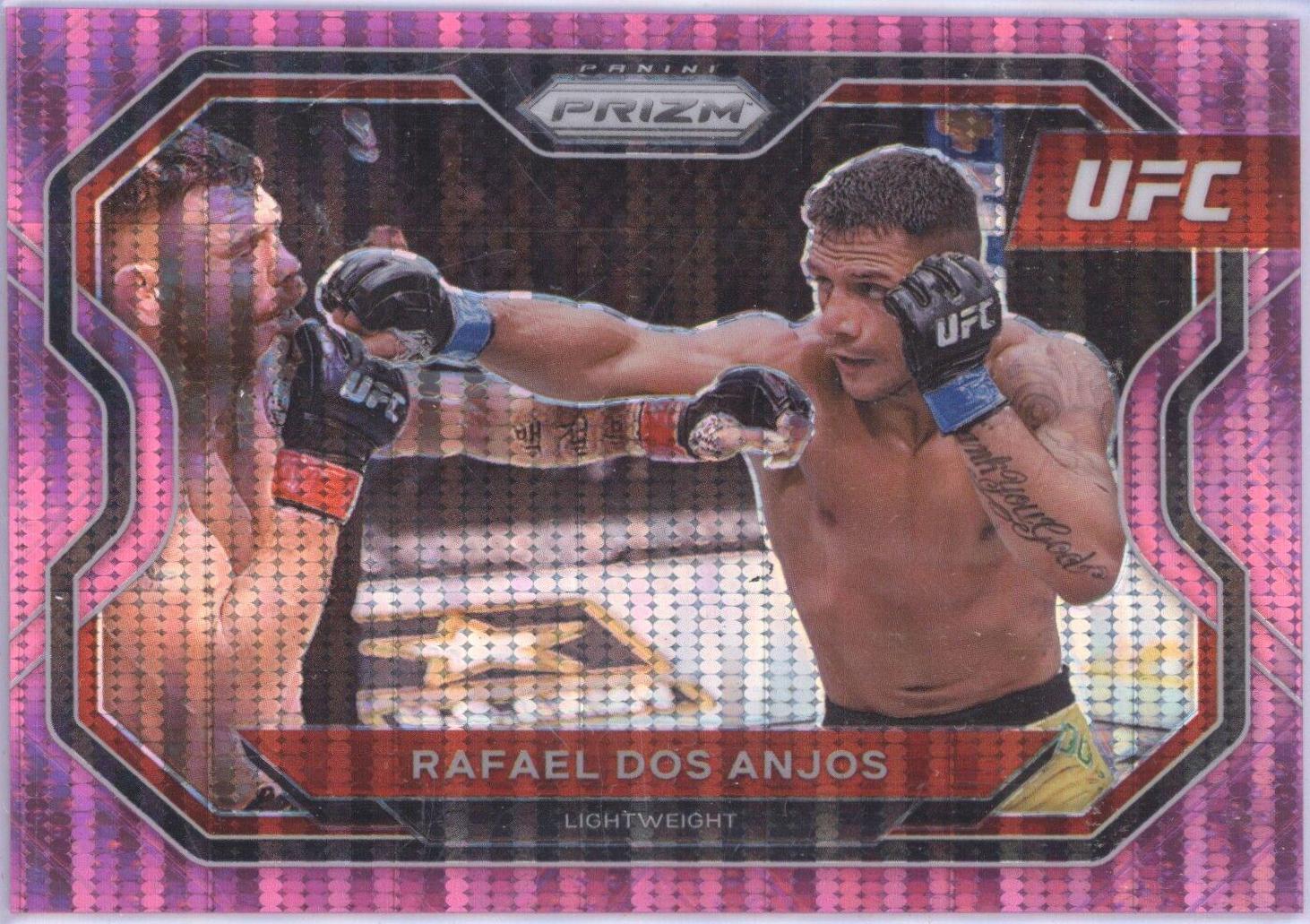 Rafael Dos Anjos 2021 Panini Prizm UFC Base #165 Pink Pulsar