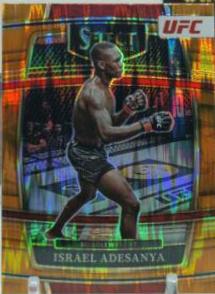 Israel Adesanya 2022 Panini Select UFC Concourse #25 Orange Flash