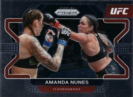 Amanda Nunes 2022 Panini Prizm UFC Base #65 Blue Shimmer