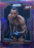 Leon Edwards 2021 Panini Prizm UFC Base #17 Purple
