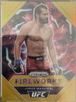 Jorge Masvidal 2021 Panini Prizm UFC Fireworks #16 Gold