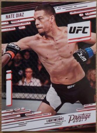 Nate Diaz 2021 Panini Chronicles UFC Base Prestige #72 Pink